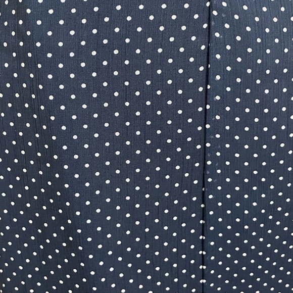 VINTAGE SAG HARBOR Womens Navy Blue and White Polka Dot Skirt Size Petite - Picture 3 of 6
